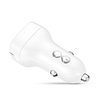 Uniwersalna ładowarka samochodowa eXc LIGHT,2xUSBA QC,45W,biała