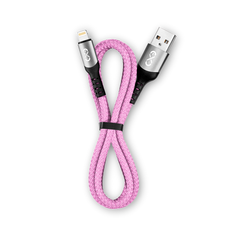 Kabel USBA-Lightning eXc BRAID 1.2m,jasny różowy