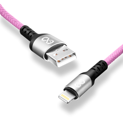 Kabel USBA-Lightning eXc BRAID 1.2m,jasny różowy