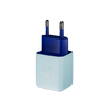 Uniwersalna szybka ładowarka sieciowa eXc CUBE,1xUSBA QC+1xUSBC PD,30W, jasno niebiesko-granatowa