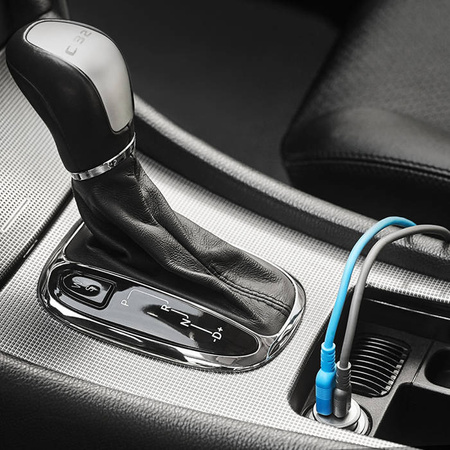 Uniwersalna ładowarka samochodowa eXc CUTE Pro,1xUSBA QC+1xUSBC PD,35W,srebrna