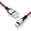 Kabel USBA-micro USB eXc BRAID 1.2m,fioletowy
