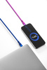 Kabel USBA-USBC eXc WHIPPY Pro 0.9m,purpurowy zachód