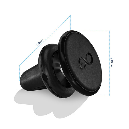 Uniwersalny magnetyczny uchwyt samochodowy na telefon komórkowy eXc HOLD, czarno-liliowy