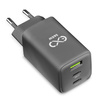 Uniwersalna ładowarka sieciowa eXc CUBE,1x USBA QC+2x USBC PD,65W, szara