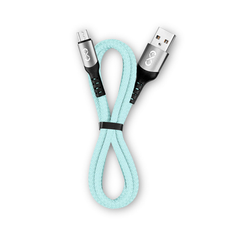 Kabel USBA-micro USB eXc BRAID 1.2m,jasno niebieski