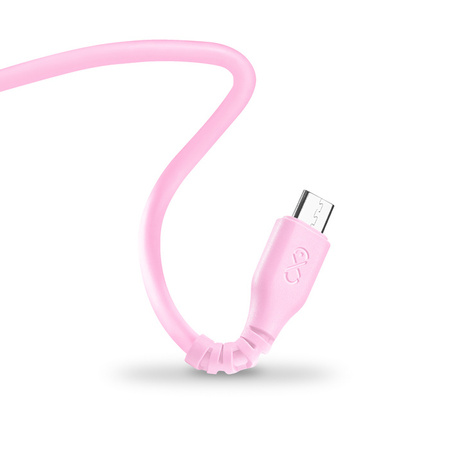 Kabel USBA-micro USB eXc BASIC 1.2m,jasno różowy