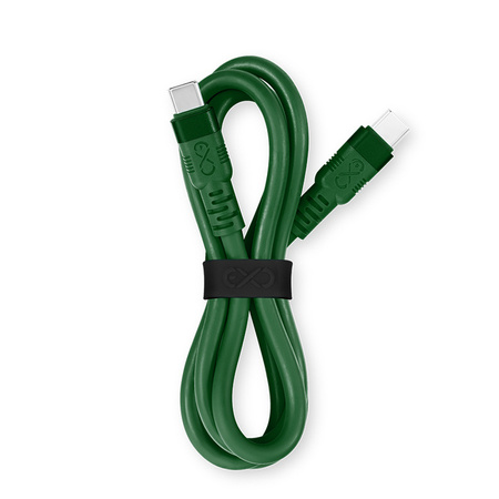 Kabel USBC-USBC eXc WHIPPY Pro 0.9m,butelkowa zieleń