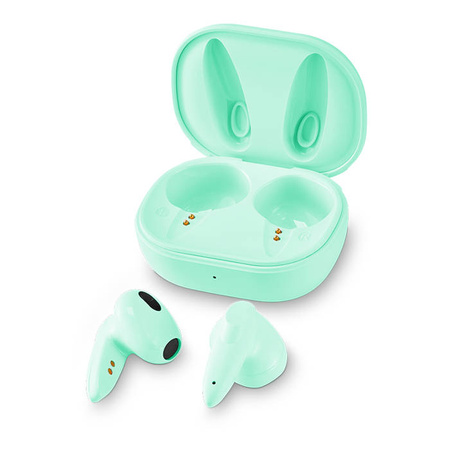 Słuchawki douszne bezprzewodowe TWS z mikrofonem eXc COOL, liść mięty