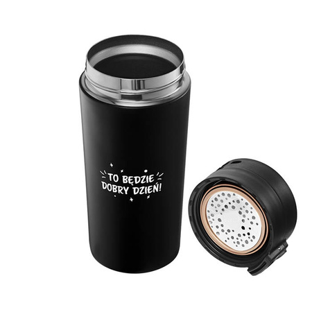 Kubek termiczny eXc KEEP, 380ml, czarny