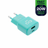 Uniwersalna ładowarka sieciowa eXc SLIM,1xUSBA QC+1xUSBC PD,20W,miętowa