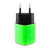 Uniwersalna ładowarka sieciowa eXc CUBE,1xUSBA QC+1xUSBC PD,33W,neon zielona