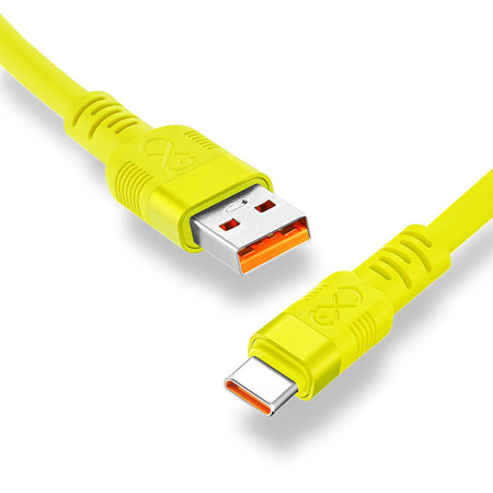 Kabel USBA-USBC eXc WHIPPY Pro 0.9m,neonowy żółty