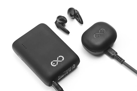 Słuchawki douszne bezprzewodowe TWS z mikrofonem eXc COOL, czarny