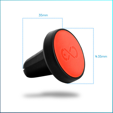 Uniwersalny magnetyczny uchwyt samochodowy na telefon komórkowy eXc BASIC,czerwony
