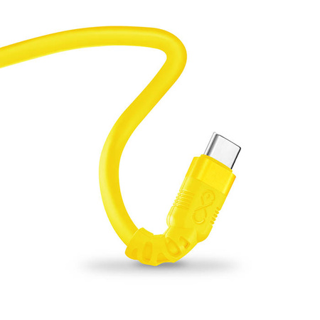Kabel USBC-USBC eXc WHIPPY Pro 0.9m,dojrzała cytryna