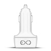 Uniwersalna ładowarka samochodowa eXc LIGHT,2xUSBA QC+1xUSBC PD,48W,biała