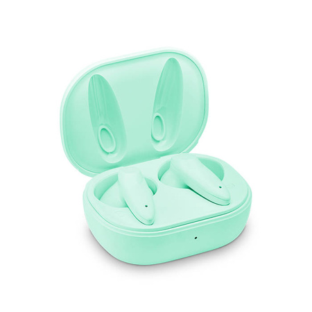 Słuchawki douszne bezprzewodowe TWS z mikrofonem eXc COOL, liść mięty