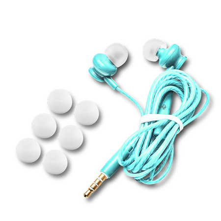 Słuchawki dokanałowe z mikrofonem eXc BASS,wtyk JACK3.5MM,jasno niebieskie