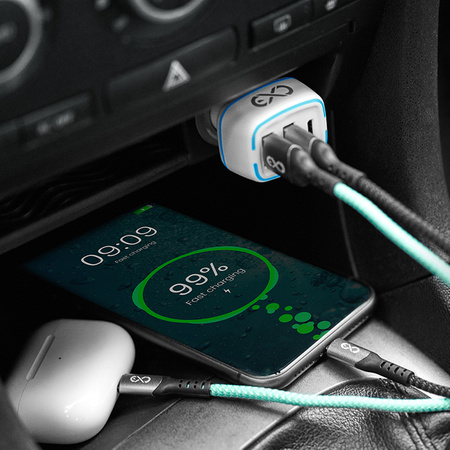 Kabel USBA-USBC eXc BRAID 1.2m,żółty