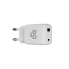 Uniwersalna szybka ładowarka sieciowa eXc CUBE,1xUSBA QC+1xUSBC PD,30W, biała