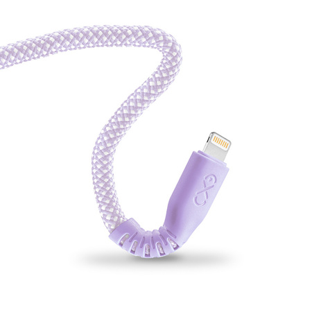 Kabel USBA-Lightning eXc IMMORTAL,2.0m, liliowy