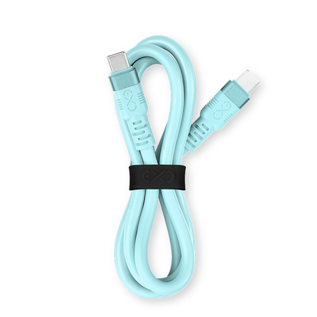 Kabel USBC-USBC eXc WHIPPY Pro 0.9m,błękit nieba