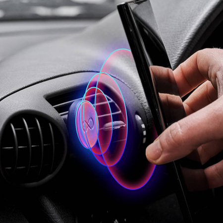 Uniwersalny magnetyczny uchwyt samochodowy na telefon komórkowy eXc BASIC,czerwony