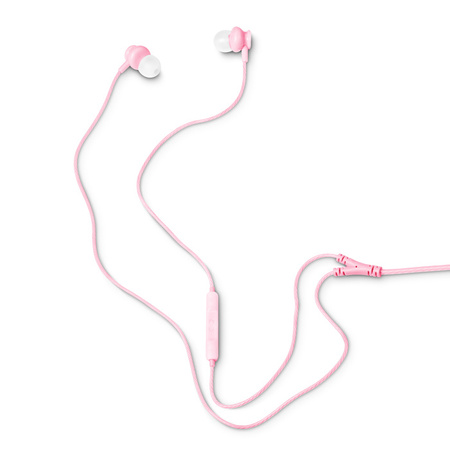 Słuchawki dokanałowe z mikrofonem eXc BASS,wtyk USBC,jasno różowe