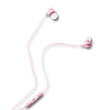 Słuchawki dokanałowe z mikrofonem eXc BASS,wtyk JACK3.5MM,jasno różowe