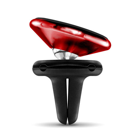 Uniwersalny magnetyczny uchwyt samochodowy na telefon komórkowy eXc HOLD, czarno-czerwony