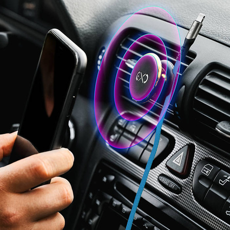 Uniwersalny magnetyczny uchwyt samochodowy na telefon komórkowy eXc HOLD, czarny