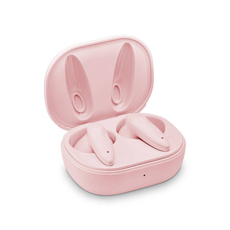 Słuchawki douszne bezprzewodowe TWS z mikrofonem eXc COOL, brzoskwinia