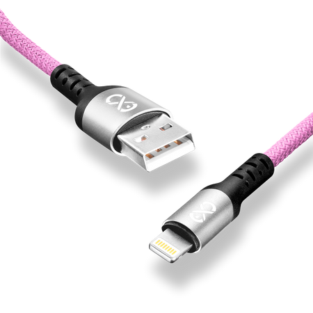 Kabel USBA-Lightning eXc BRAID 1.2m,jasny różowy