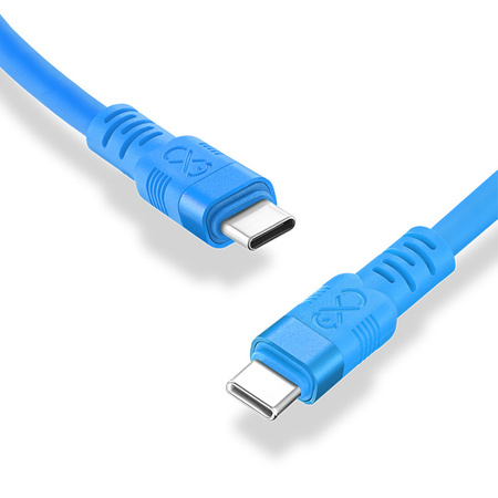 Kabel USBC-USBC eXc WHIPPY Pro 0.9m,rozlany cyan