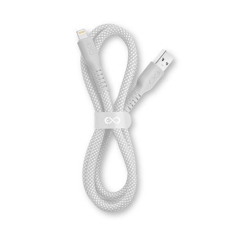 Kabel USBA-Lightning eXc IMMORTAL,0.9m, popielaty