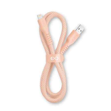 Kabel USBA-Lightning eXc IMMORTAL,0.9m,brzoskwiniowy