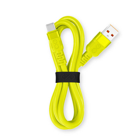 Kabel USBA-USBC eXc WHIPPY Pro 0.9m,neonowy żółty