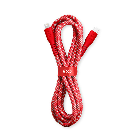 Kabel USBC-Lightning eXc IMMORTAL,0.9m,czerwony