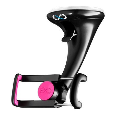 Uniwersalny uchwyt samochodowy na telefon komórkowy eXc DUAL,czarno-różowy