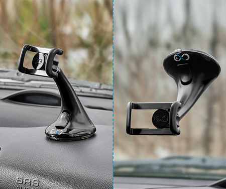 Uniwersalny uchwyt samochodowy na telefon komórkowy eXc DUAL,czarno-niebieski