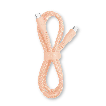 Kabel USBC-USBC eXc IMMORTAL,2.0m,brzoskwiniowy