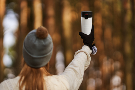 Kubek termiczny eXc KEEP, 380ml, biały