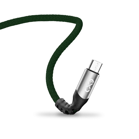 Kabel USBA-micro USB eXc BRAID 1.2m,ciemno zielony