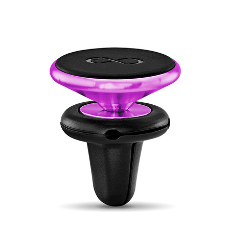 Uniwersalny magnetyczny uchwyt samochodowy na telefon komórkowy eXc HOLD, czarno-liliowy