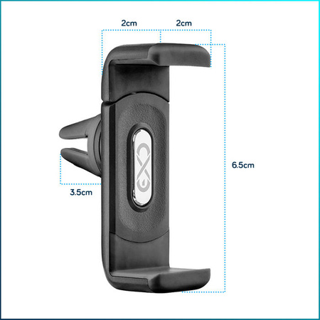 Uniwersalny uchwyt samochodowy na telefon komórkowy eXc AIR,czarny