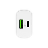 Uniwersalna ładowarka sieciowa eXc SLIM,1xUSBA QC+1xUSBC PD,20W,biała