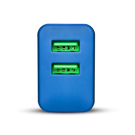 Uniwersalna ładowarka sieciowa eXc BASIC,2xUSBA QC,18W,granatowo-czarna