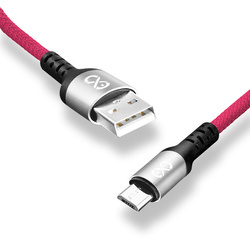 Kabel USBA-micro USB eXc BRAID 1.2m,różowy