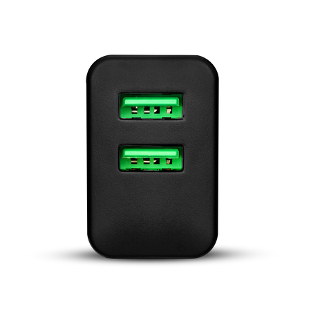 Uniwersalna ładowarka sieciowa eXc BASIC,2xUSBA QC,18W,czarna